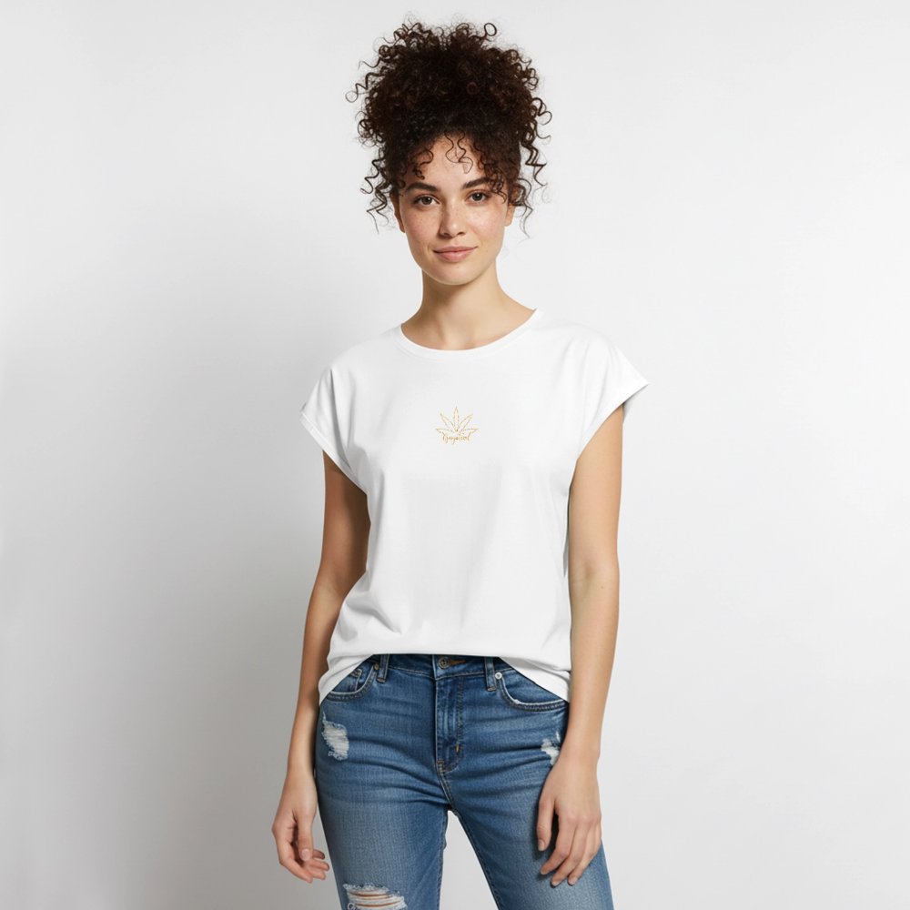 Ganja Food Rolled-Sleeve Shirt Damen - Weiß