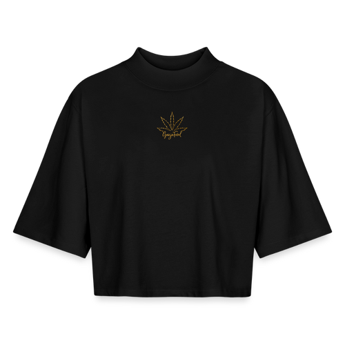 Boxy Frauen Recyceltes 1/2 Sleeved T-Shirt by Stanley/Stella - Schwarz