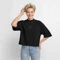 Gold Leaf Crop Tee – Boxy Cannabis Shirt Damen | Coby's Infused Cooking - Schwarz