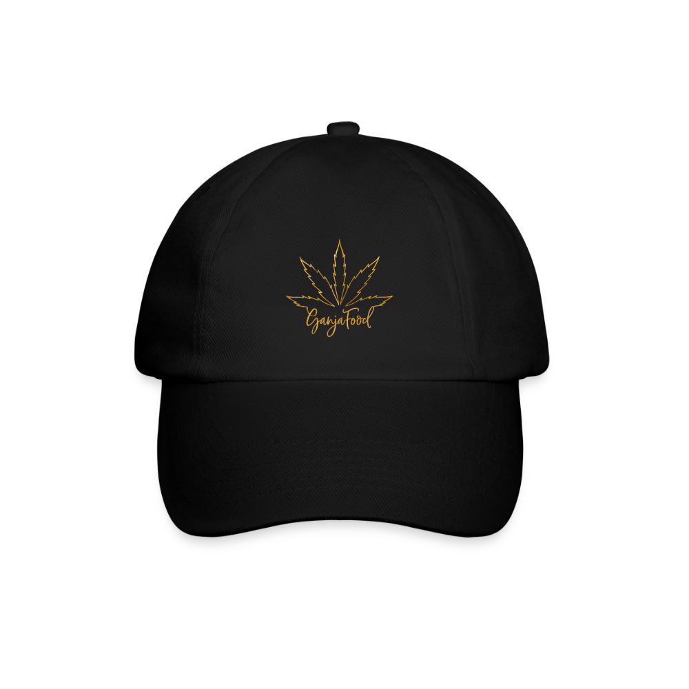 Ganja Food Cap "Golden Leaf" - Schwarz/Schwarz