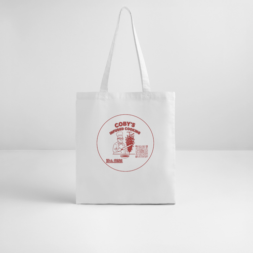 Coby's Infused Cooking Bio-Stoffbeutel – Cannabis Kitchen Jutebeutel - Weiß