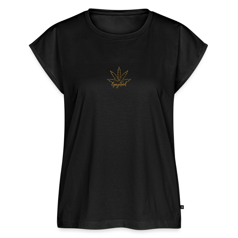 Ganja Food Rolled-Sleeve Shirt Damen - Schwarz
