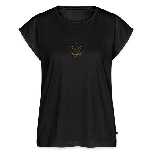 Ganja Food Rolled-Sleeve Shirt Damen - Schwarz